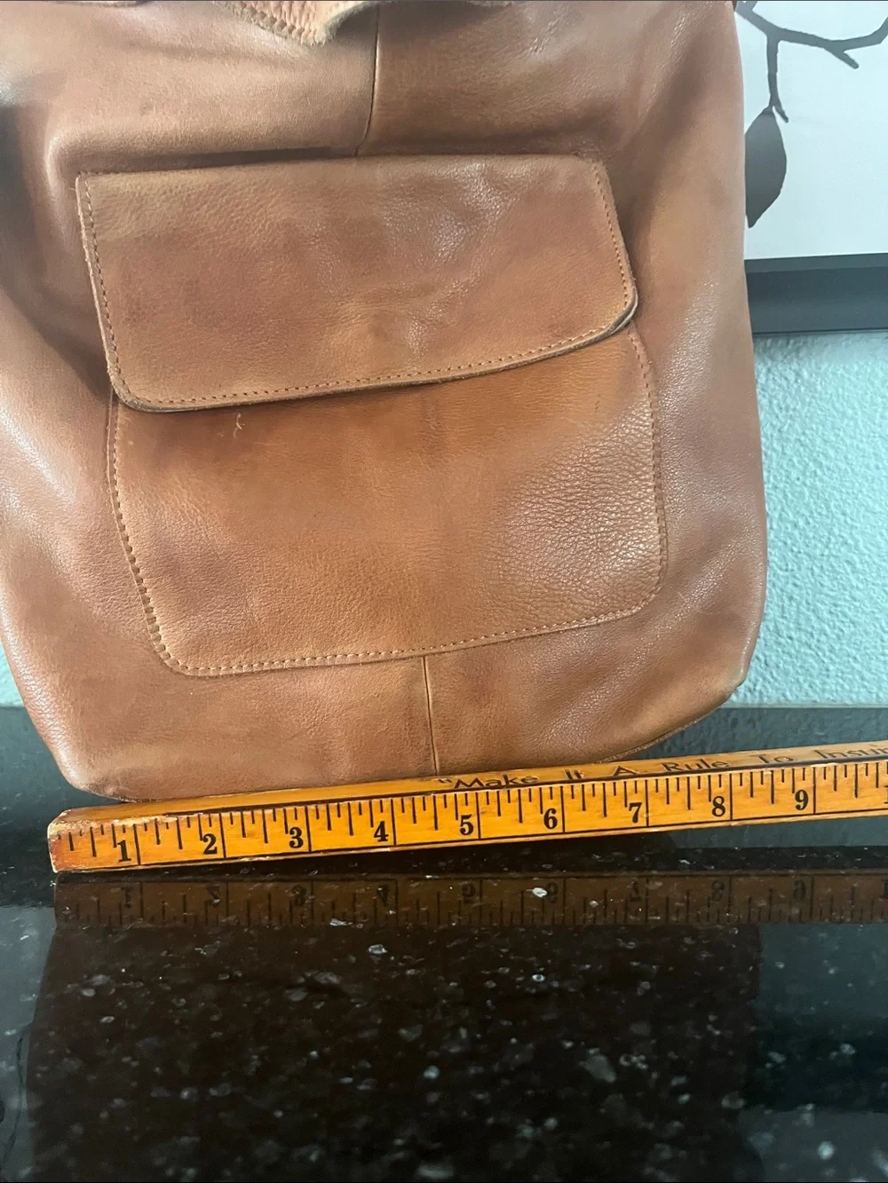 Latico Orange Leather Hobo Bag